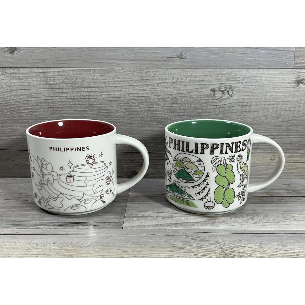 Starbucks Been There & You Are Here Christmas Philippines Mug 14oz Coffee Cup